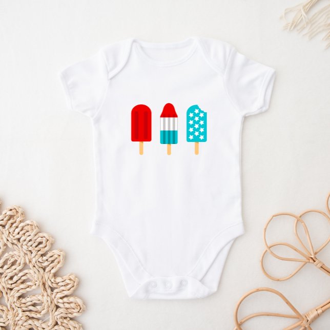 Patriotic Popsicles Baby Bodysuit (Creator Uploaded)