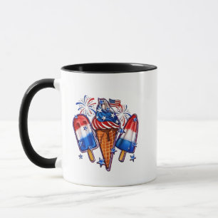 Patriotic Popsicles Ice Cream 4th of July Mug