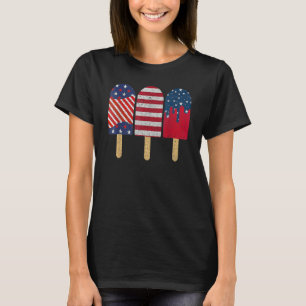 Patriotic Popsicles Summer 4th Of July Kid Boy Gi T-Shirt