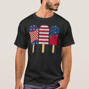 Patriotic Popsicles Summer 4th Of July Us T-Shirt