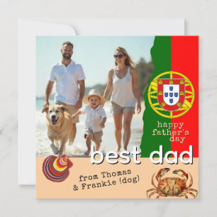 Patriotic Portugal Dad, for Father's Day Card