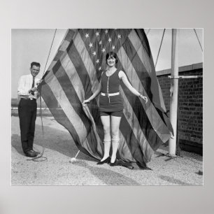 Patriotic Pose, 1920s Poster