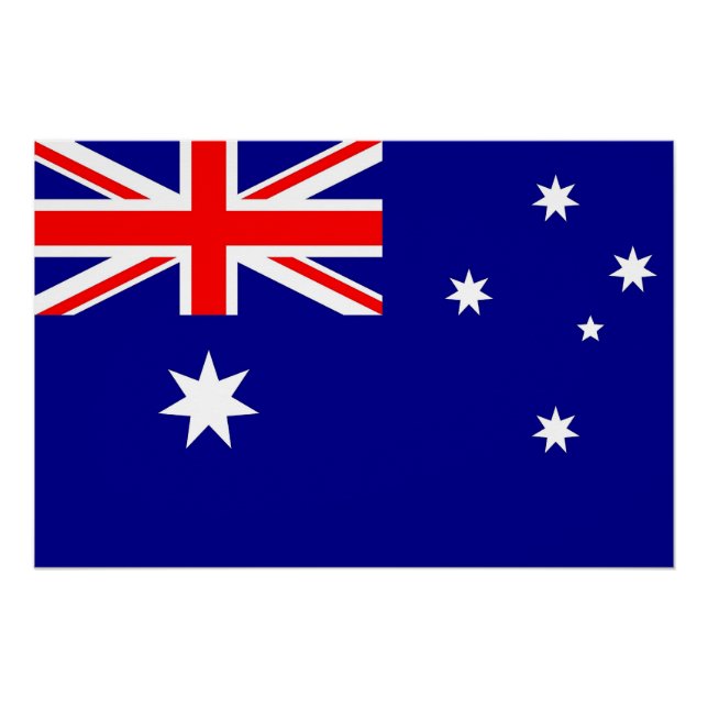 Patriotic poster with Flag of Australia (Front)
