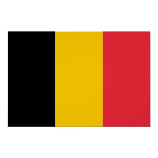 Patriotic poster with Flag of Belgium (Front)