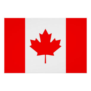 Patriotic poster with Flag of Canada