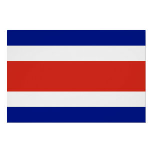 Patriotic poster with Flag of Costa Rica