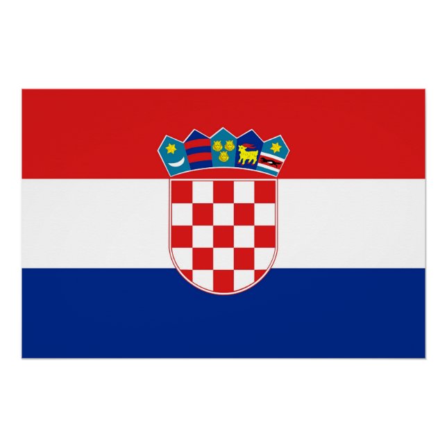 Patriotic poster with Flag of Croatia (Front)