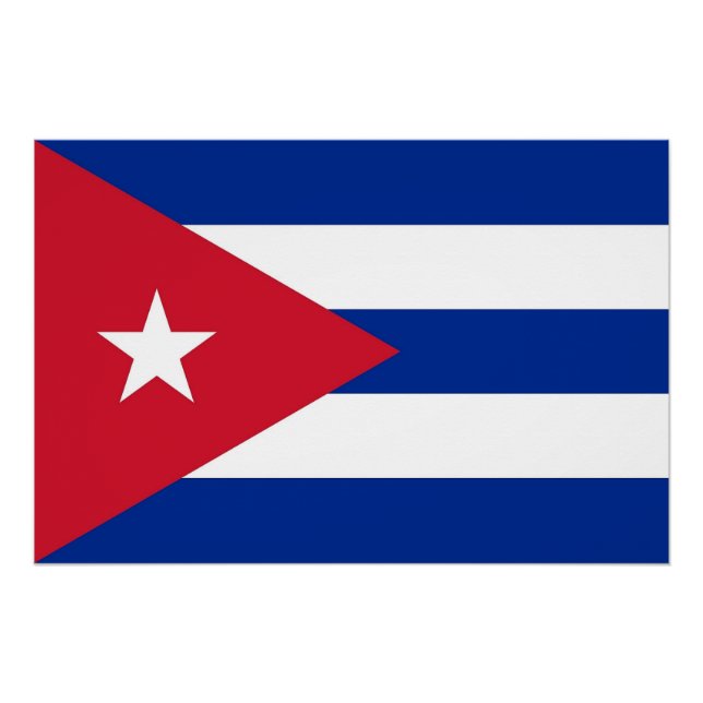 Patriotic poster with Flag of Cuba (Front)