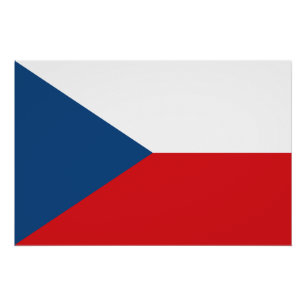 Patriotic poster with Flag of Czechia