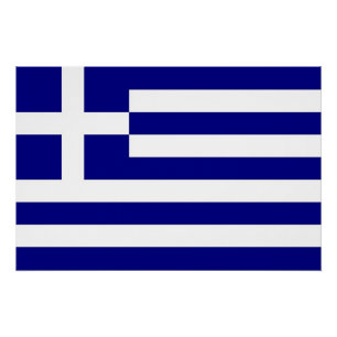 Patriotic poster with Flag of Greece