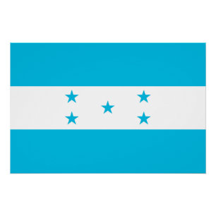 Patriotic poster with Flag of Honduras