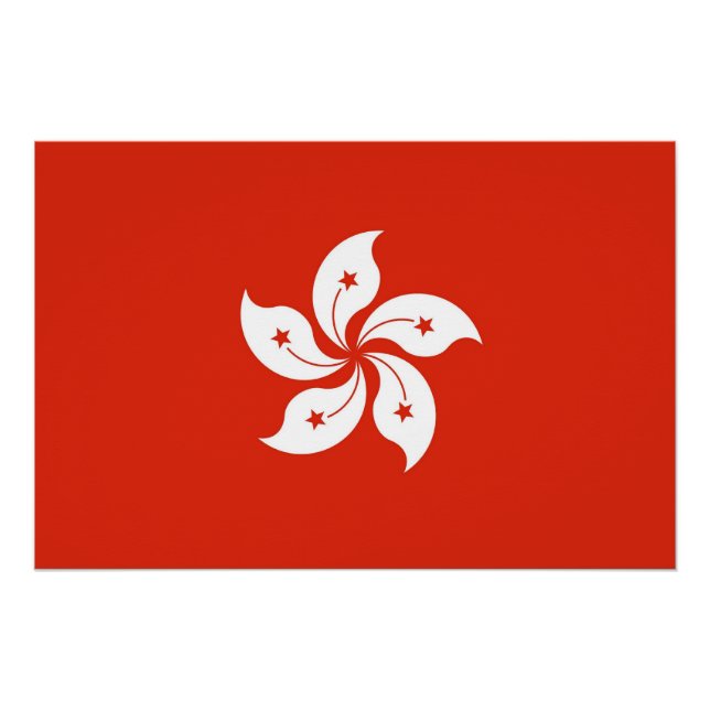 Patriotic poster with Flag of Hong Kong (Front)