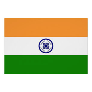 Patriotic poster with Flag of India