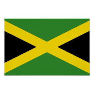 Patriotic poster with Flag of Jamaica