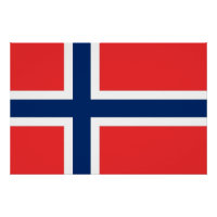 Patriotic poster with Flag of Norway