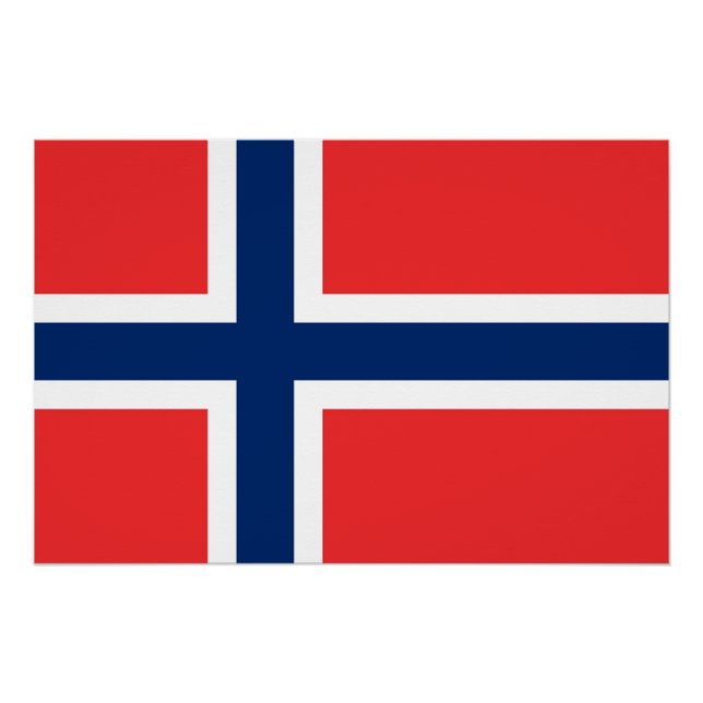 Patriotic poster with Flag of Norway (Front)