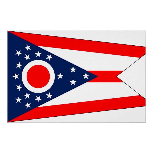 Patriotic poster with Flag of Ohio (Front)