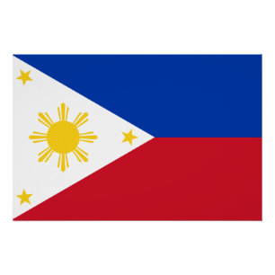Patriotic poster with Flag of Philippines