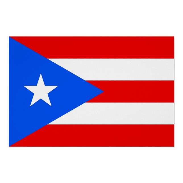 Patriotic poster with Flag of Puerto Rico (Front)