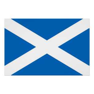 Patriotic poster with Flag of Scotland