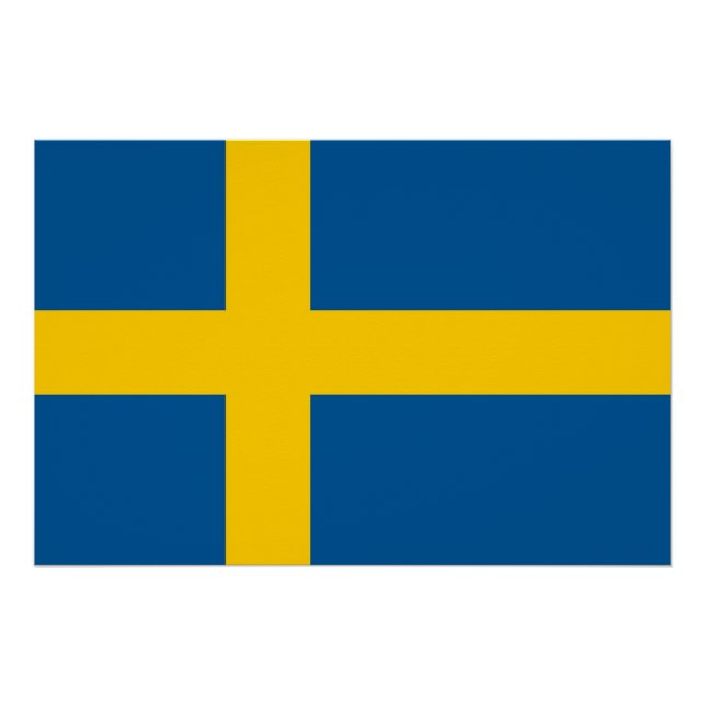 Patriotic poster with Flag of Sweden (Front)