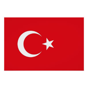 Patriotic poster with Flag of Turkey