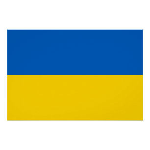 Patriotic poster with Flag of Ukraine