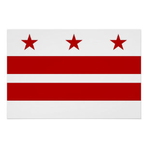 Patriotic poster with Flag of Washington DC