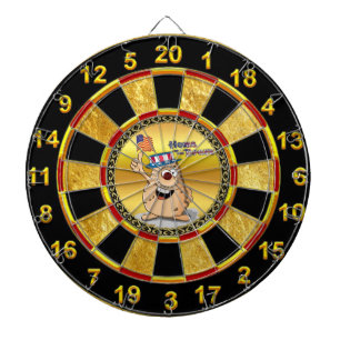 Patriotic potato with American hat and a USA flag Dartboard