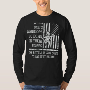 Patriotic Prayer Christ Us Flag Christian Templer  T-Shirt