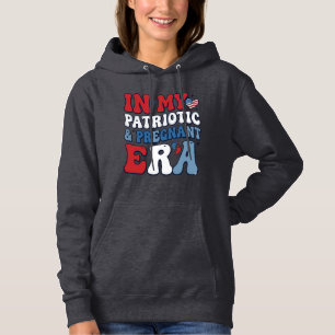 Patriotic Pregnant Era Vintage Pregnancy Shirt_1 Hoodie
