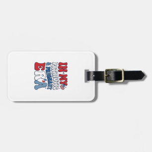 Patriotic Pregnant Era Vintage Pregnancy Shirt_1 Luggage Tag