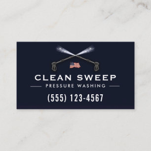Patriotic Pressure Washing Business Card