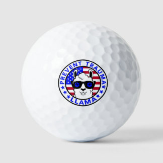 Patriotic Prevent Trauma Llama Golf Balls