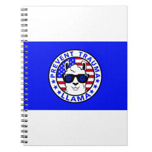 Patriotic Prevent Trauma Llama Notebook