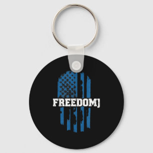 Patriotic pride blue american flag freedom 4th of key ring