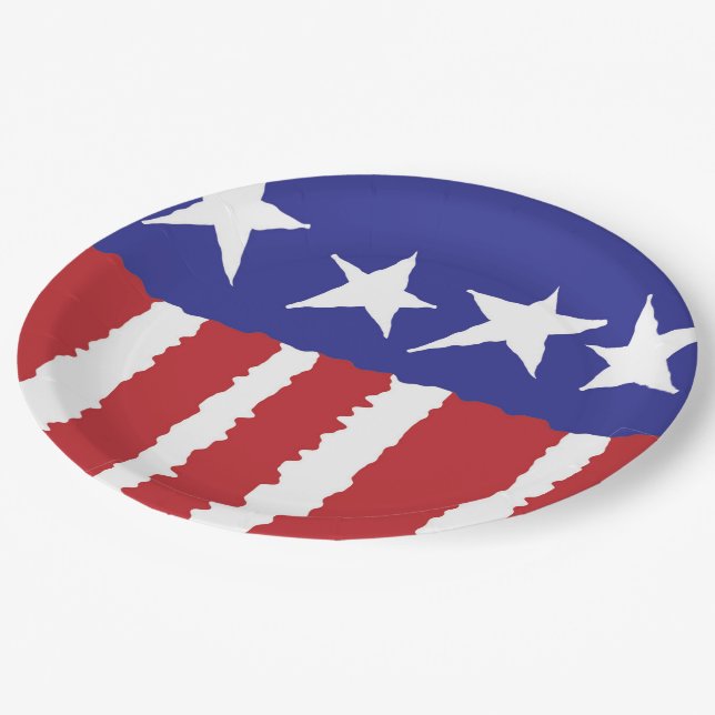 Patriotic Pride Paper Plate (Angled)