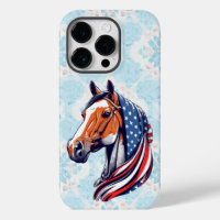 Patriotic Pride : Quarter Horse with American Flag