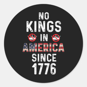 Patriotic Pro-democracy Protest June 14 No Kings I Classic Round Sticker
