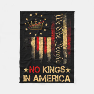 Patriotic Pro-democracy Protest June 14 No Kings I Fleece Blanket