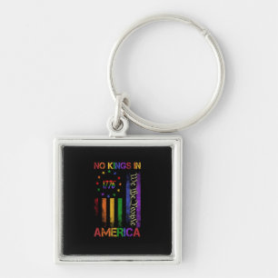 Patriotic Protest No Kings In America Key Ring