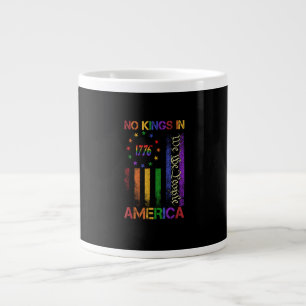 Patriotic Protest No Kings In America Large Coffee Mug