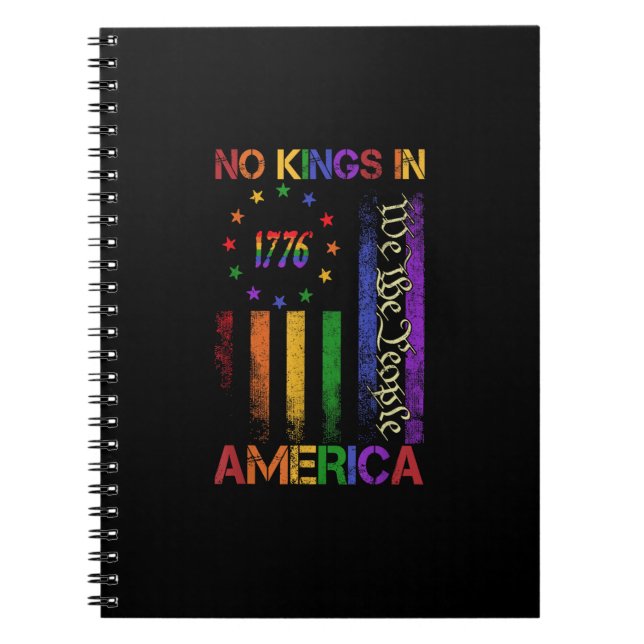 Patriotic Protest No Kings In America Notebook (Front)