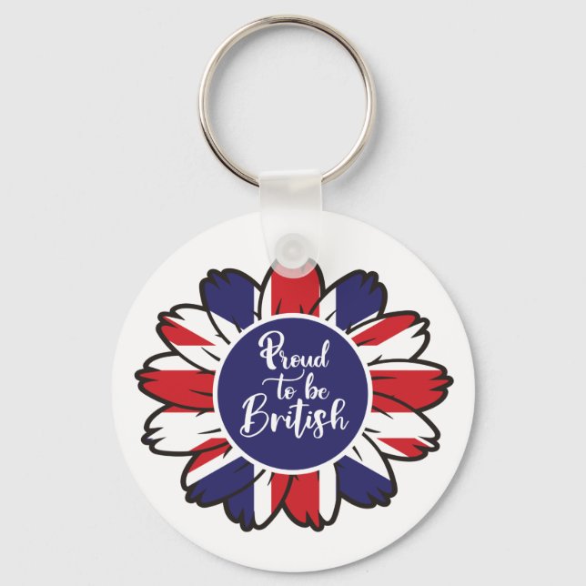 Patriotic Proud to Be British  Key Ring (Front)