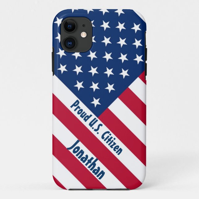Patriotic Proud U.S. Citizen F504 Case-Mate iPhone Case (Back)