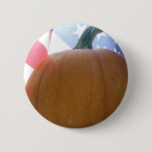 Patriotic Pumpkin 6 Cm Round Badge