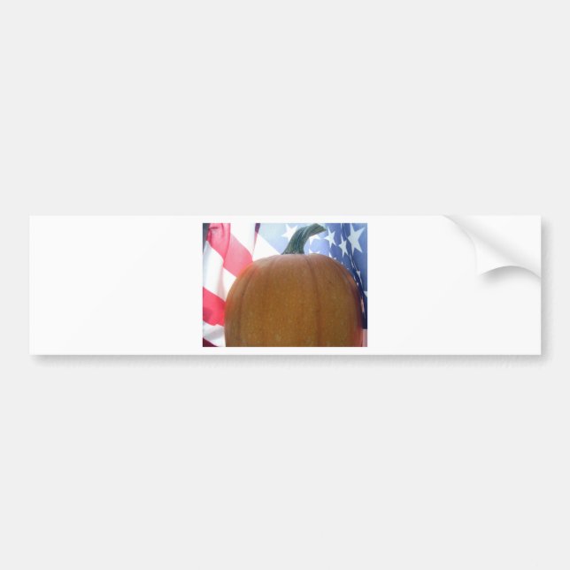 Patriotic Pumpkin Bumper Sticker (Front)