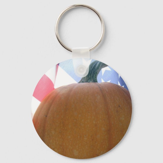 Patriotic Pumpkin Key Ring (Front)