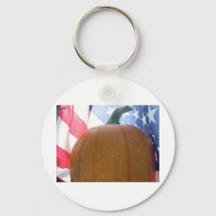 Patriotic Pumpkin Key Ring