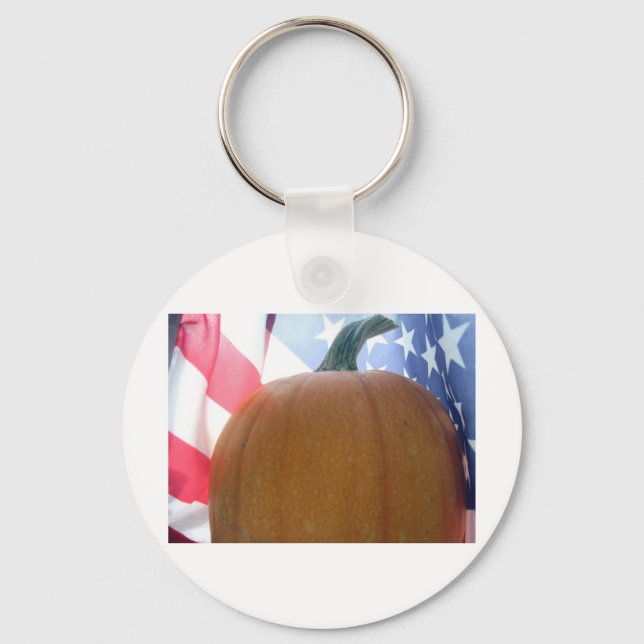 Patriotic Pumpkin Key Ring (Front)